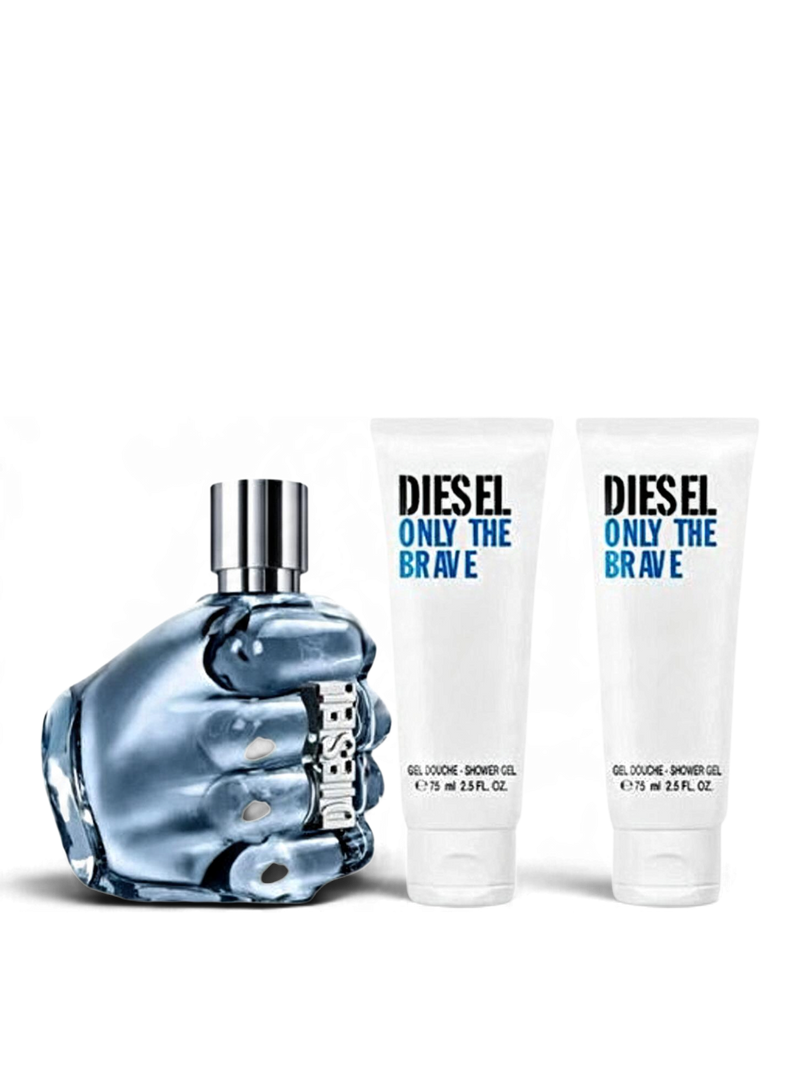 Euaden Diesel Only The Brave erkek parfüm seti, ikonik yumruk şişeli EDT ve iki adet duş jeli içeriyor.