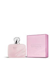 euaden Estée Lauder Beautiful Magnolia Fleur kadın parfümü, pembe şişesi ve uyumlu kutusu ile zarif çiçeksi koku