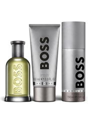 euaden Hugo Boss Bottled erkek bakım seti, parfüm, duş jeli ve deodorant sprey içeren lüks hediye kutusu