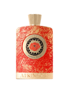 euaden Atkinsons Ambre Royal Parfum Intense, kırmızı dokulu şişesi ve altın detaylı kapağı ile 100 ml niş parfüm.
