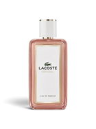 euaden Lacoste Original Femme 100 ml kadın parfümü, şık pembe cam şişesi ve beyaz kapak tasarımıyla