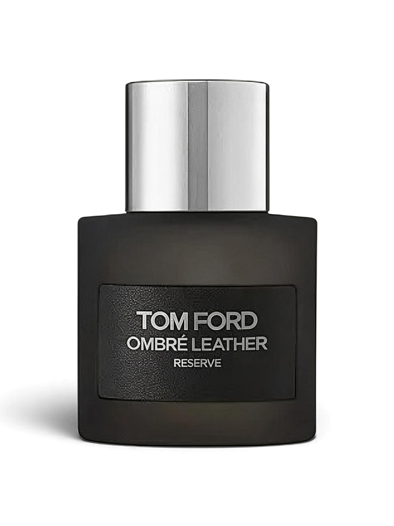 euaden Tom Ford Ombré Leather Reserve unisex parfüm, siyah mat şişesi ve gümüş kapak detaylı lüks deri kokusu