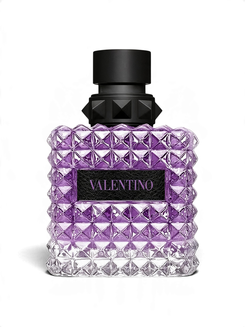 euaden Valentino Donna Born In Roma Purple Melancholia kadın parfümü, ikonik çivili cam şişesiyle 100 ml EDP