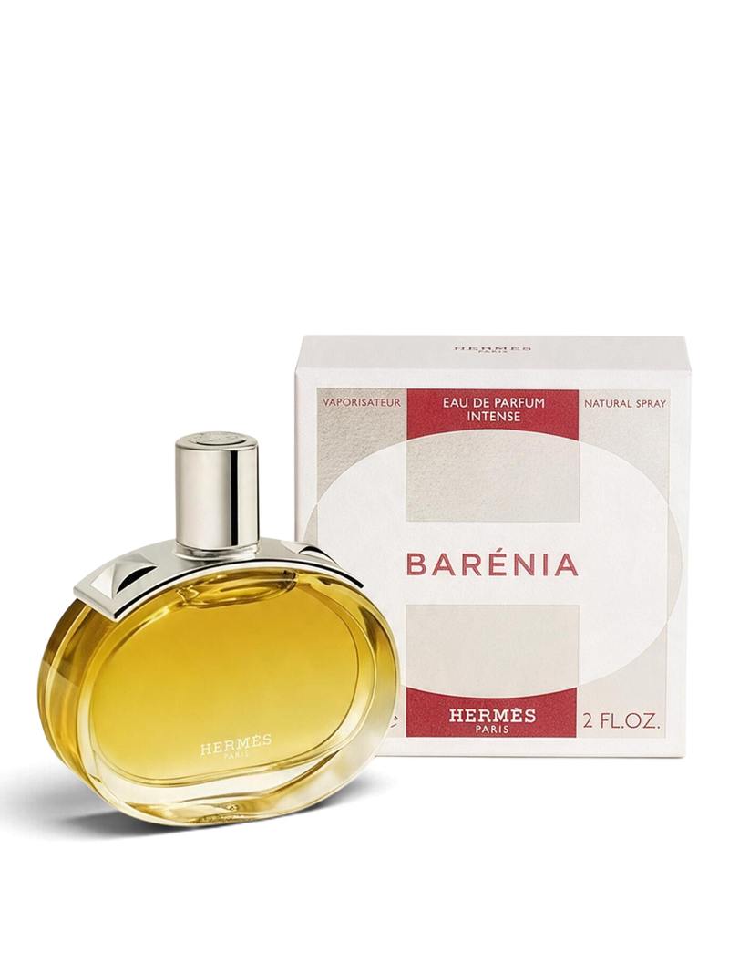 euaden Hermès Barénia Intense EDP parfüm şişesi ve şık kutusu, kehribar renkli cam tasarımıyla lüks kadın parfümü