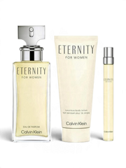 euaden Calvin Klein Eternity Woman parfüm, vücut losyonu ve seyahat boyu parfüm içeren lüks hediye seti