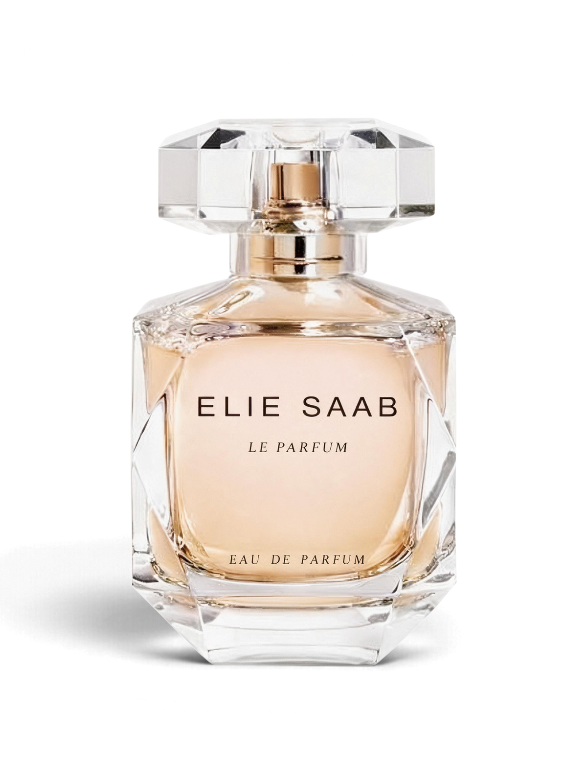 euaden Elie Saab Le Parfum kadın parfümü, şık kristal cam şişesi ve altın detaylı kapağı ile 90 ml EDP