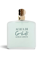 Euaden Giorgio Armani Acqua Di Gio kadın parfümü, buzlu cam şişesi ve altın rengi kapağı ile zarif çiçeksi koku.