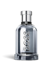 euaden Hugo Boss Boss Bottled Beyond EDT Intense 100 ml erkek parfümü, metalik gri cam şişe tasarımıyla
