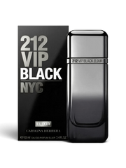 euaden Carolina Herrera 212 VIP Men Black Elixir 100ml erkek parfümü, şık siyah degrade cam şişesi ve kutusu ile.