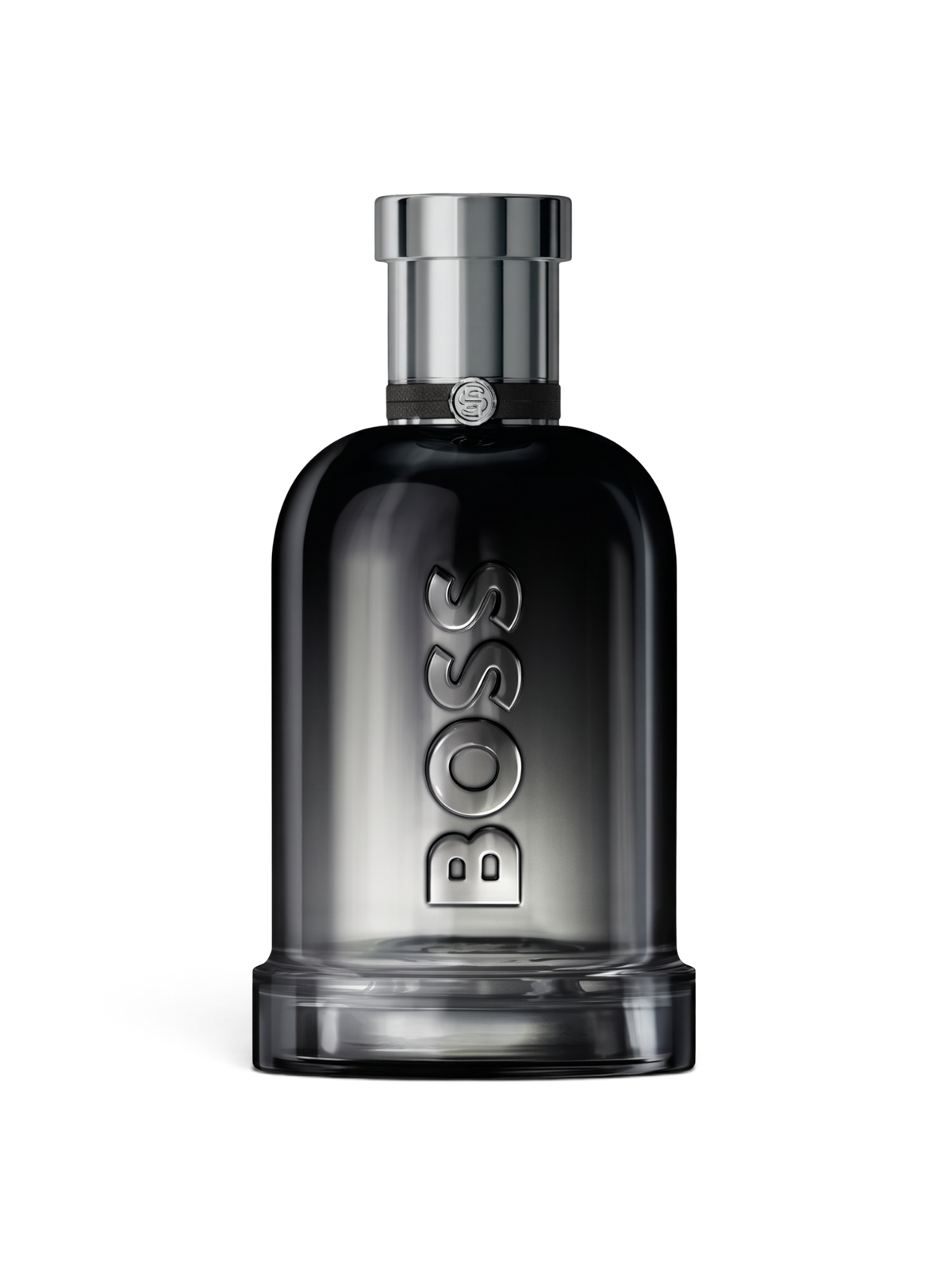 euaden HUGO BOSS Boss Bottled Beyond erkek parfümü, şık siyah cam şişesi ve metalik gümüş kapak detaylarıyla