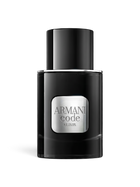 euaden Giorgio Armani Code Elixir erkek parfümü, şık siyah cam şişesi ve gümüş detaylı tasarımıyla 50 ml