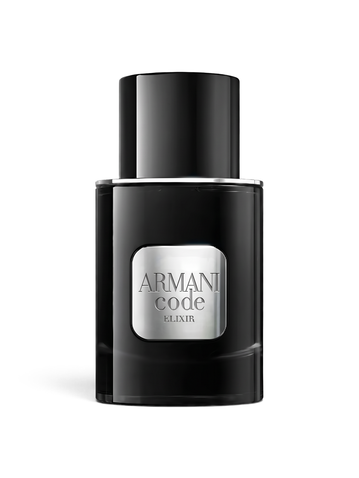 euaden Giorgio Armani Code Elixir erkek parfümü, şık siyah cam şişesi ve gümüş detaylı tasarımıyla 50 ml