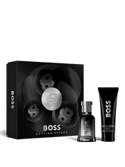euaden Hugo Boss Bottled Beyond erkek parfüm hediye seti, 100ml EDP, duş jeli ve seyahat boyu parfüm içerir.