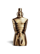 Euaden Jean Paul Gaultier Le Male Elixir erkek parfümü, ikonik altın rengi çizgili gövde tasarımıyla 75 ml şişe