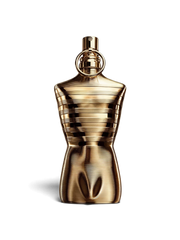 Euaden Jean Paul Gaultier Le Male Elixir erkek parfümü, ikonik altın rengi çizgili gövde tasarımıyla 75 ml şişe