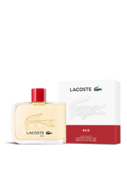 euaden Lacoste Red erkek parfümü, şık cam şişesi ve beyaz kırmızı kutusu ile dinamik ve maskülen bir koku seçeneği.