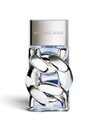 euaden Michael Kors Pour Homme erkek parfümü, gümüş zincir detaylı şık cam şişe tasarımıyla 100 ml EDP