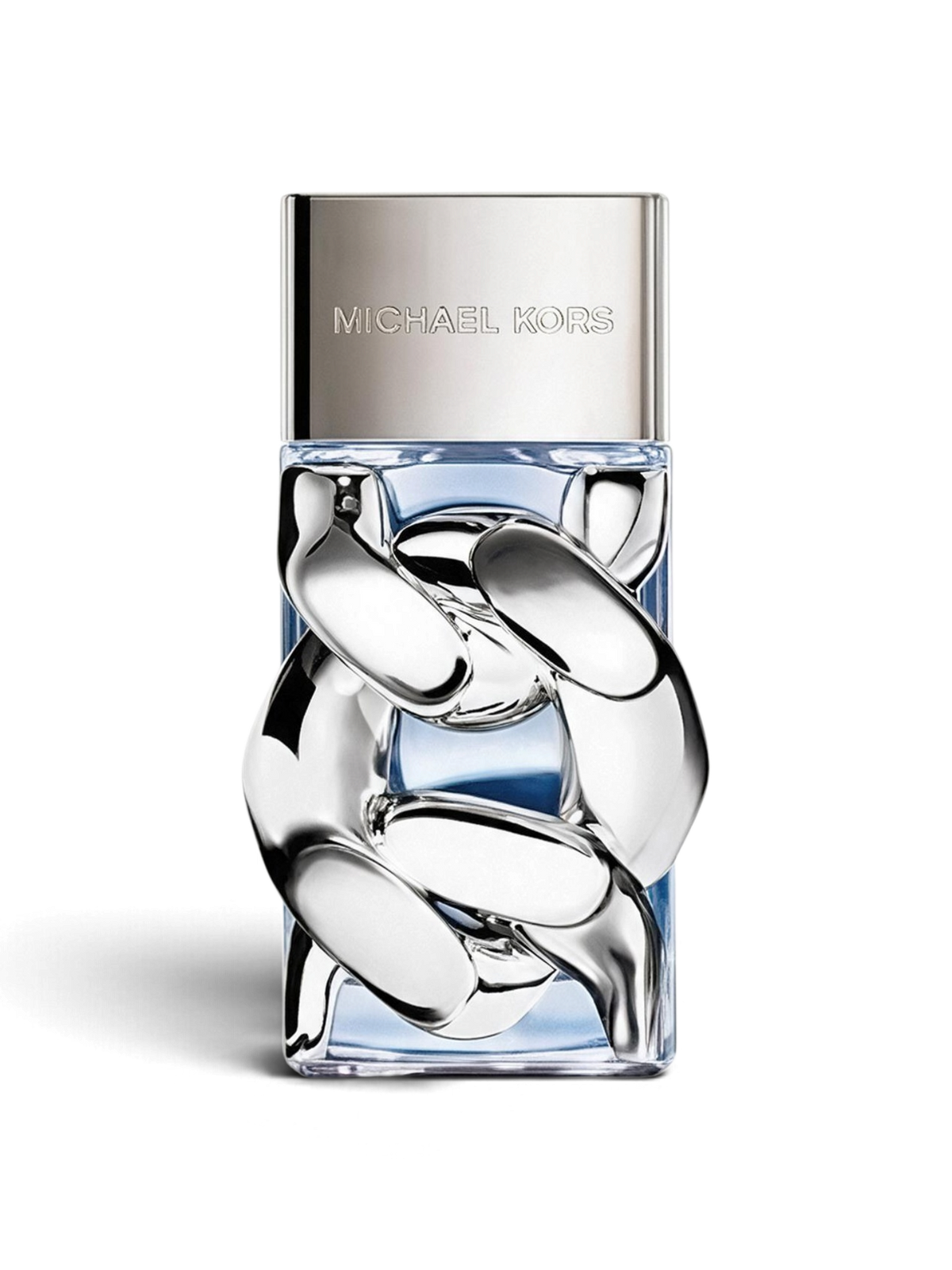 euaden Michael Kors Pour Homme erkek parfümü, gümüş zincir detaylı şık cam şişe tasarımıyla 100 ml EDP
