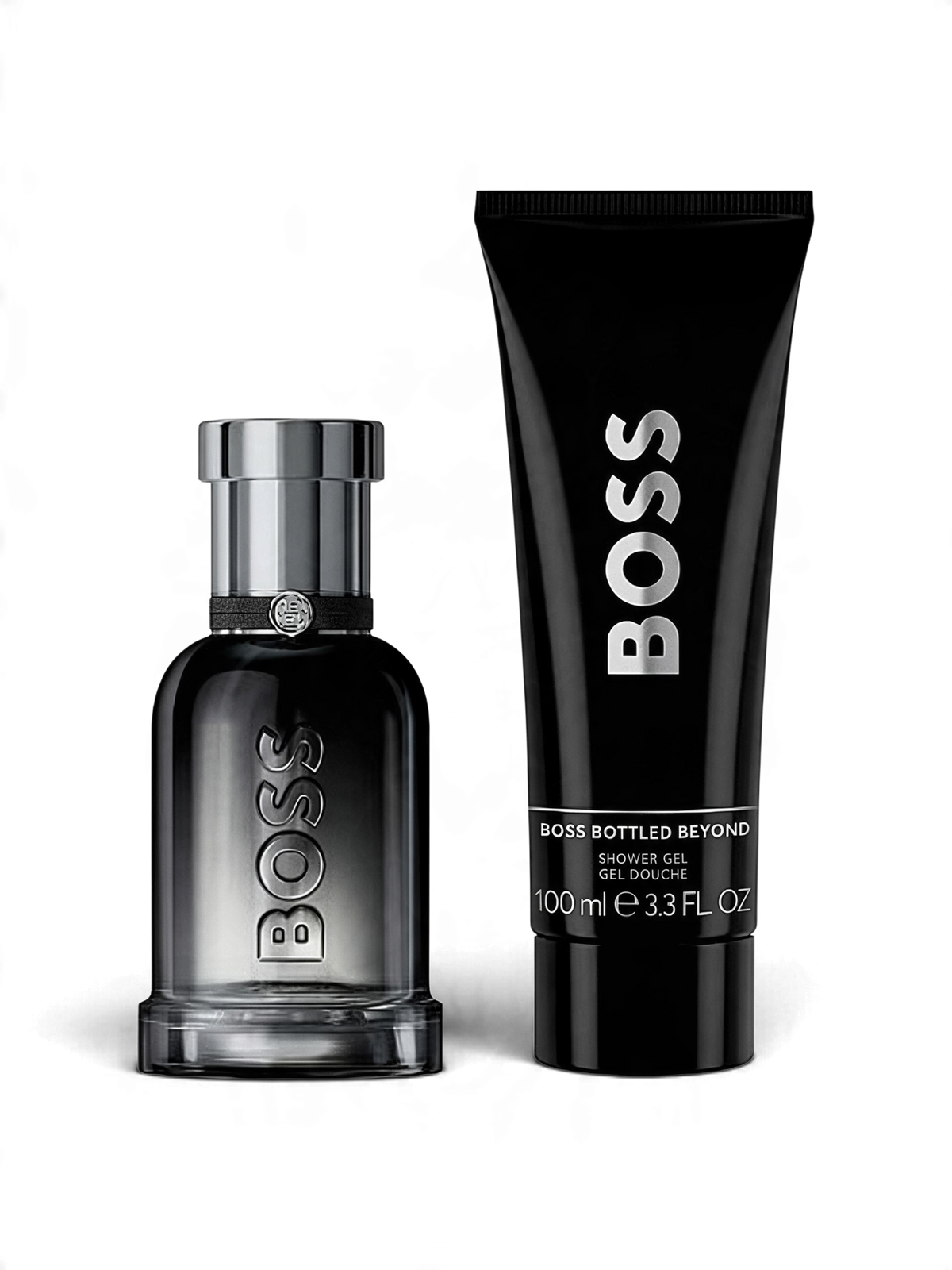 euaden Hugo Boss Bottled Beyond erkek parfüm ve duş jeli hediye seti, siyah şık ambalajlı lüks bakım ürünleri