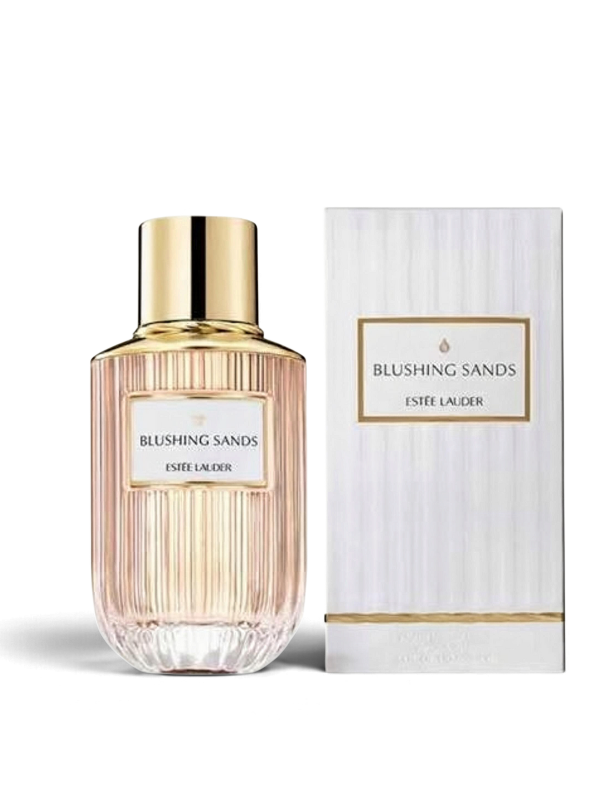 euaden Estée Lauder Blushing Sands unisex parfüm, altın kapaklı şık cam şişesi ve özel kutusu ile 100 ml