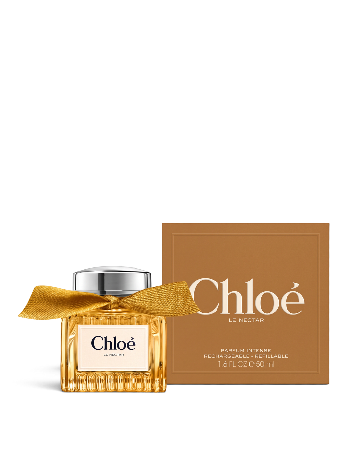 euaden tarafından sunulan, altın kurdeleli ve zarif cam şişeli CHLOE Le Nectar Parfum Intense kadın parfümü