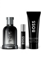 euaden Hugo Boss Bottled Beyond erkek parfüm ve duş jeli bakım seti, şık siyah şişe ve tüp tasarımıyla.