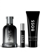 euaden Hugo Boss Bottled Beyond erkek parfüm ve duş jeli bakım seti, şık siyah şişe ve tüp tasarımıyla.