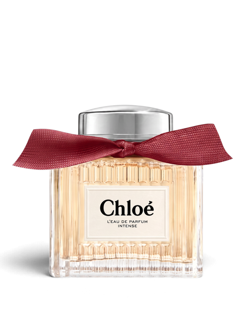 euaden Chloé L'Eau De Parfum Intense kadın parfümü, zarif cam şişesi ve ikonik bordo kurdele detayı ile