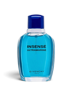 euaden Givenchy Insensé Ultramarine erkek parfümü, şeffaf cam şişede canlı mavi renkli ferahlatıcı koku