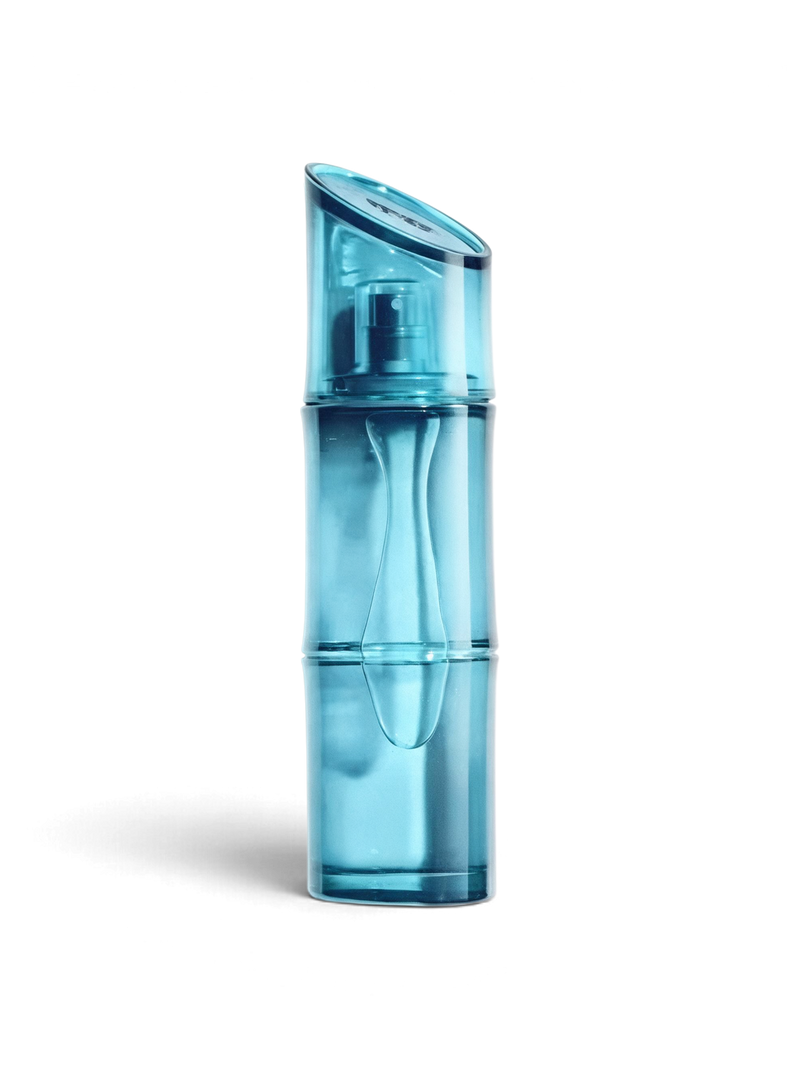 euaden Kenzo Pour Homme Marine EDT 110 ml erkek parfümü, bambu formunda şeffaf mavi cam şişe tasarımı