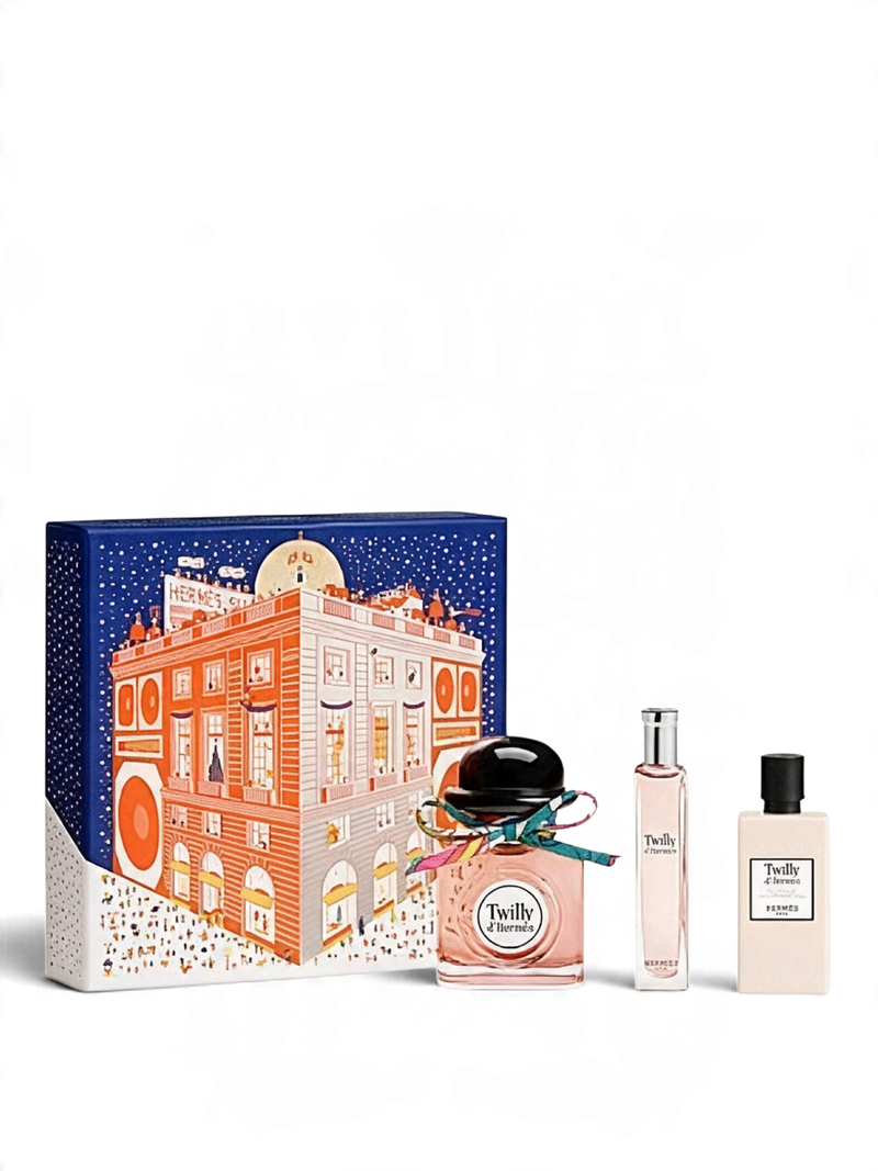 euaden Hermes Twilly d'Hermes parfüm, seyahat boyu EDP ve vücut losyonu içeren lüks hediye seti