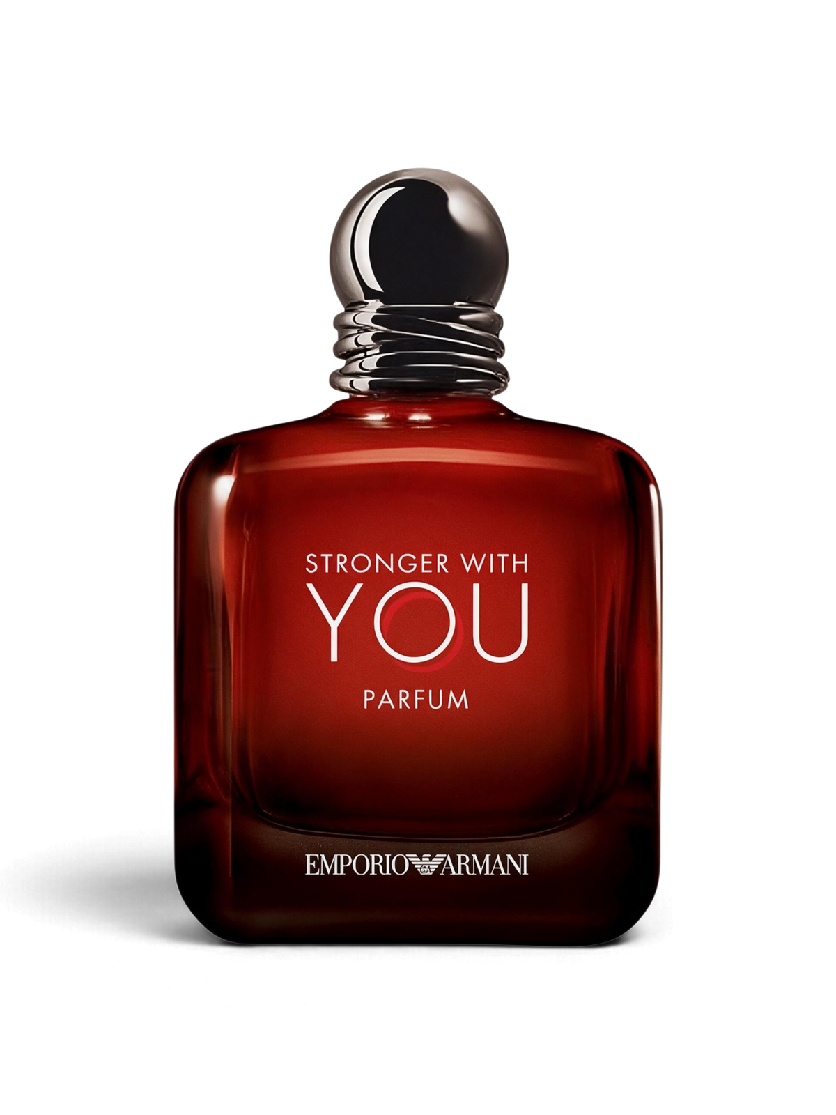 euaden Emporio Armani Stronger With You Parfum 100 ml erkek parfüm şişesi, koyu kehribar cam tasarımıyla