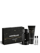 euaden Montblanc Explorer Extreme erkek parfüm hediye seti, 100ml parfüm, duş jeli ve iki seyahat boyu içerir.