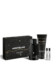 euaden Montblanc Explorer Extreme erkek parfüm hediye seti, 100ml parfüm, duş jeli ve iki seyahat boyu içerir.