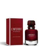 euaden Givenchy L'Interdit Rouge kadın parfümü, kırmızı cam şişesi ve şık kutusuyla zarif ve çekici bir tasarım.