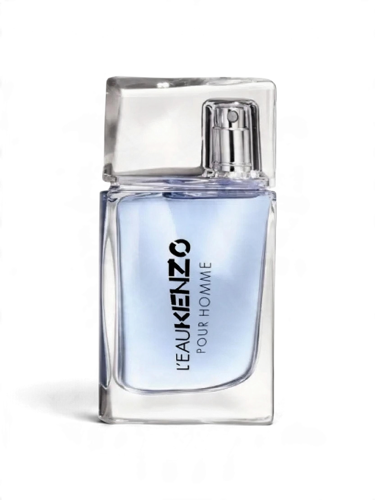 Euaden koleksiyonundan, şeffaf cam şişeli, ferah sucul notalara sahip Kenzo L'eau Homme erkek parfümü.