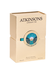 euaden Atkinsons Mystic Moonlight Parfum Intense 100 ml unisex parfüm kutusu, şık ve dokulu bej ambalaj tasarımı