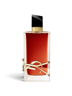 euaden Yves Saint Laurent Libre Le Parfum kadın parfümü, ikonik altın YSL logolu ve kehribar renkli şık cam şişe