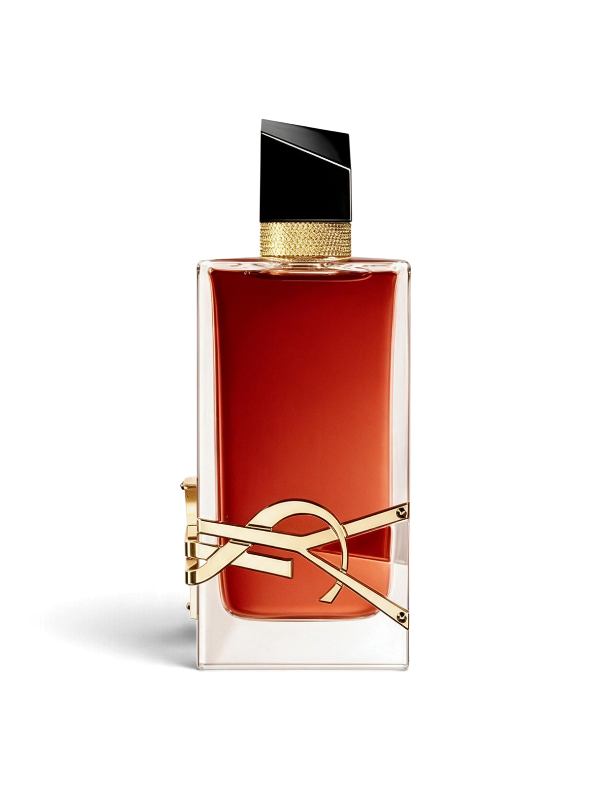 euaden Yves Saint Laurent Libre Le Parfum kadın parfümü, ikonik altın YSL logolu ve kehribar renkli şık cam şişe