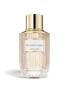 euaden Estée Lauder Blushing Sands 100 ml unisex parfüm, altın kapaklı şık ve dikey çizgili cam şişe tasarımıyla.