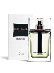 euaden Dior Homme Sport erkek parfümü, şık cam şişesi ve beyaz kutusu ile modern ve enerjik bir koku tasarımı.