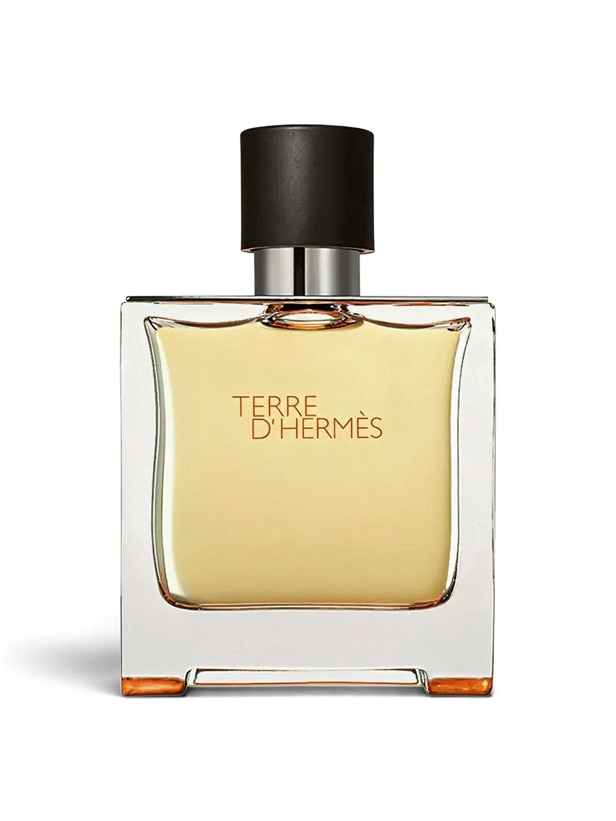 euaden Terre d'Hermès Pure Parfum erkek parfümü, şık cam şişesi ve siyah kapağı ile 75 ml odunsu koku