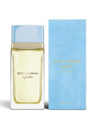 euaden Dolce & Gabbana Light Blue Eau Intense kadın parfümü 100 ml şişesi ve açık mavi kutusu
