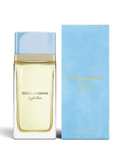 euaden Dolce & Gabbana Light Blue Eau Intense kadın parfümü 100 ml şişesi ve açık mavi kutusu