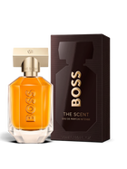 euaden Hugo Boss Boss The Scent For Her Intense EDP kadın parfümü ve şık koyu kahverengi kutusu