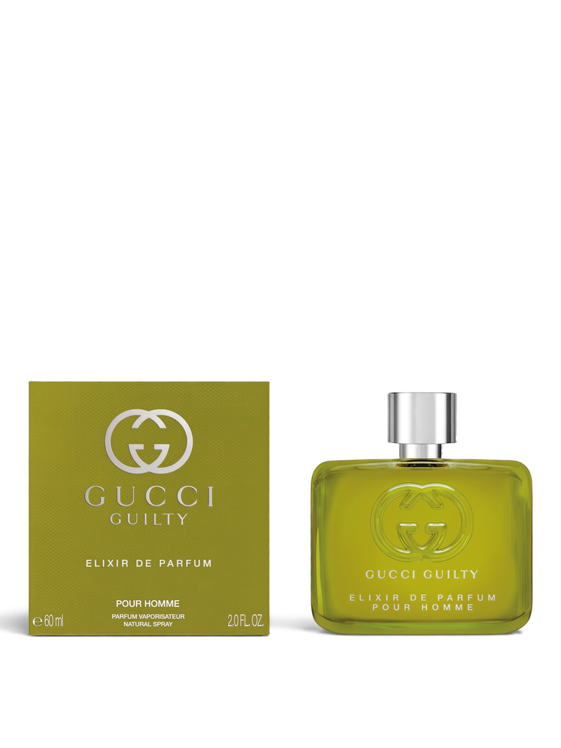 euaden Gucci Guilty Pour Homme Elixir de Parfum 60 ml erkek parfümü ve yeşil renkli şık kutusu