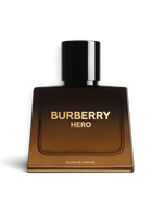 euaden Burberry Hero Elixir Parfum Intense erkek parfümü, şık koyu kahverengi cam şişesiyle 60 ml odunsu koku
