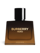 euaden Burberry Hero Elixir Parfum Intense erkek parfümü, şık koyu kahverengi cam şişesiyle 60 ml odunsu koku