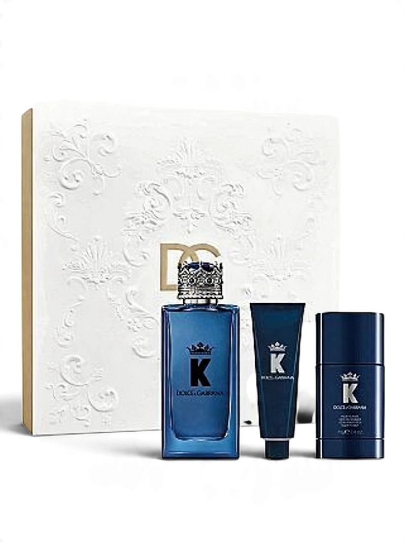 euaden Dolce & Gabbana K erkek parfüm, duş jeli ve deodorant içeren lüks bakım ve hediye seti