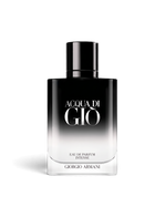 euaden Giorgio Armani Acqua Di Gio Homme EDP Intense erkek parfümü, siyah ve şeffaf geçişli şık cam şişe tasarımı.